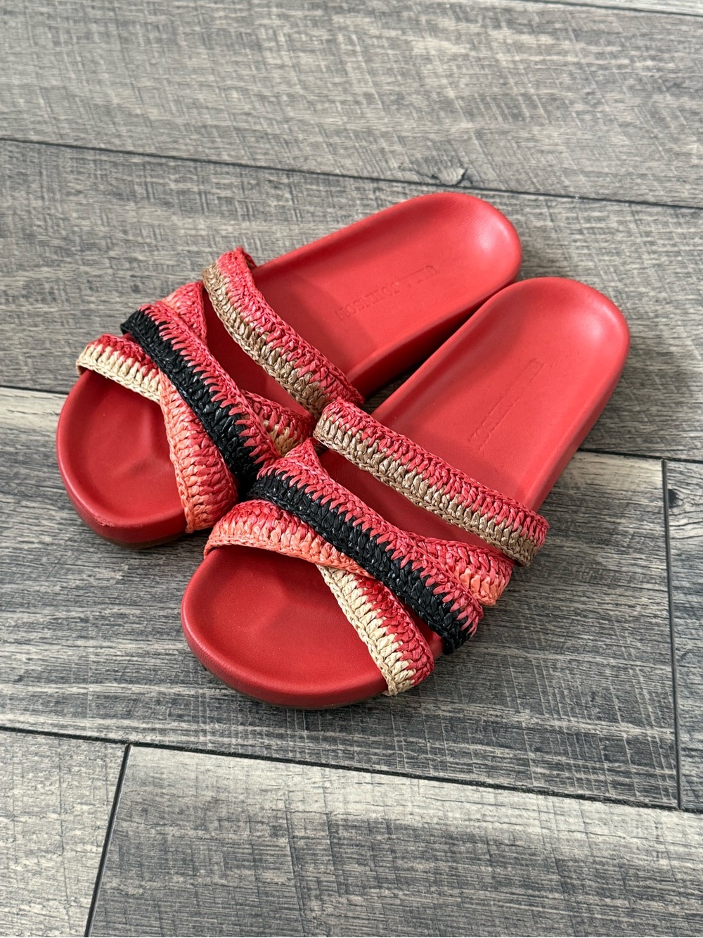 Ulla Johnson Raffia Slide Sandals - Picture 2 of 6